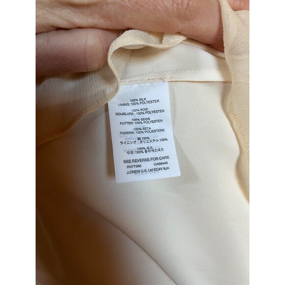 J. Crew NWT Ava Dress Champagne Silk Chiffon Sleeveless Mini Gown - Picture 10 of 14